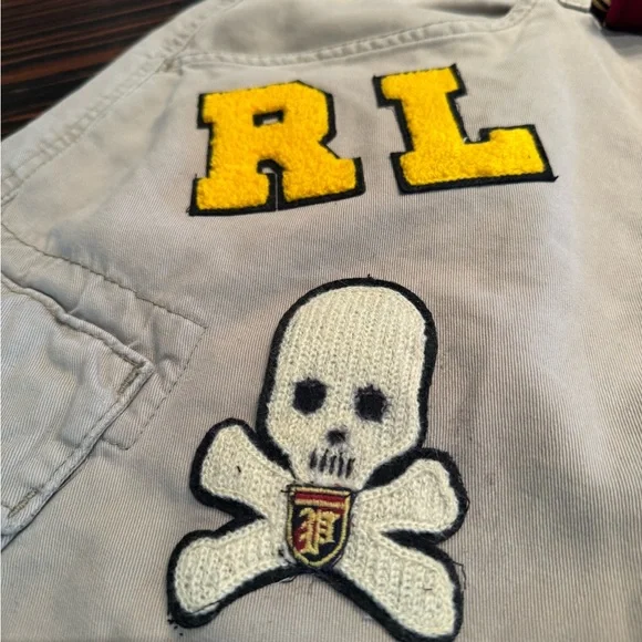 Ralph Lauren cargo firefighter tan canvas shorts P-Wing patches Men 30 waist - Picture 9 of 16